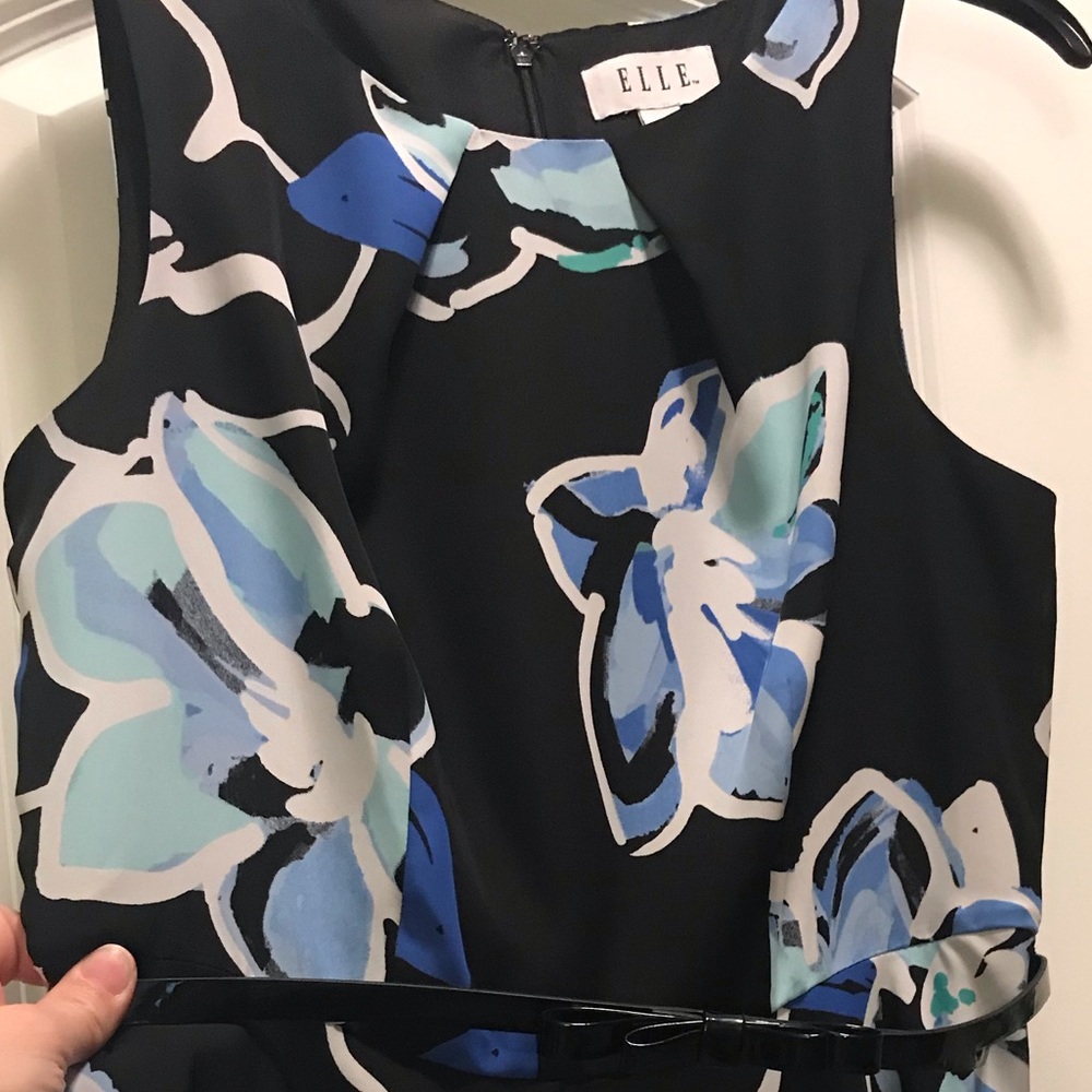 Size 8 Elle Fit & Flare Belted Party Dress